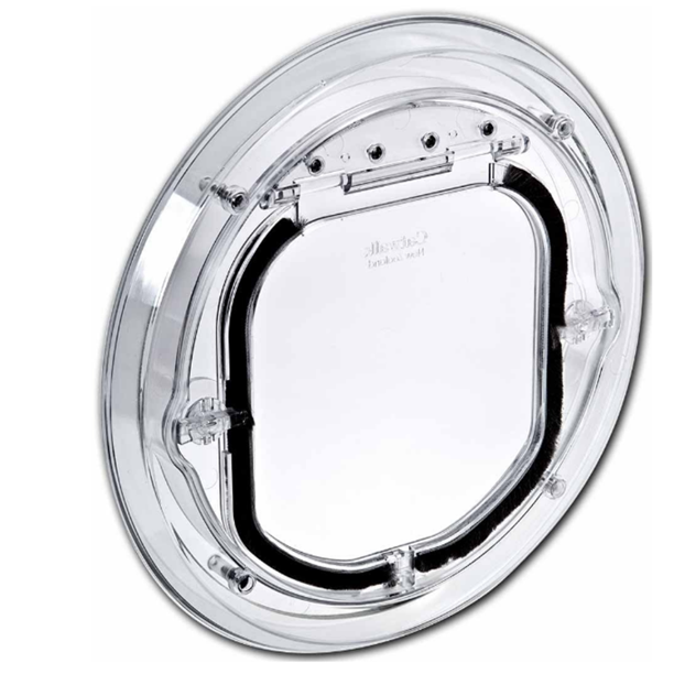 Puerta abatible para perros y gatos con cerradura de 4 vías, puerta abatible de seguridad para gatos, gatitos, puerta pequeña de plástico ABS para perros y gatos, aleta para perros, puerta para mascotas con Chip oso de fresa Hogar
