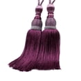 thumbnail image 1 of 2 clips de cortina de lujo para decoración del hogar, accesorios para colgar cortinas, correas de bola, borlas y hebillas (morado oscuro), 1 of 5