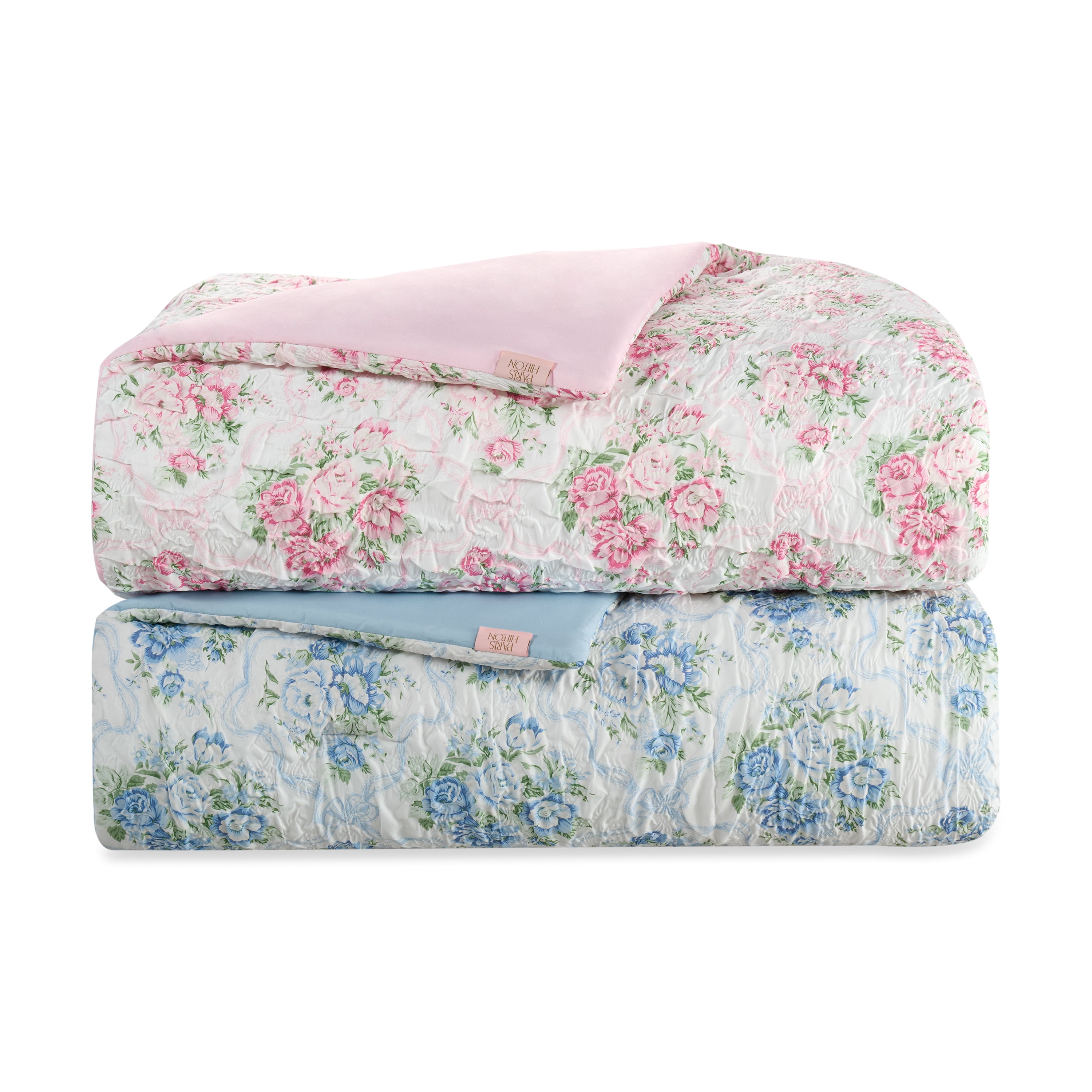 Paris Hilton Coquette 3-Piece Floral Pink Comforter Set, Full/Queen