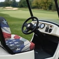 thumbnail image 3 of Garronmavis American Flag Golf Cart Elastic Seat Covers for Interior Protection Polyester Golf Cart Replacement Seat Cover Universal Fit Interior Accessiores for Outdoor, 3 of 6