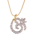 thumbnail image 5 of Efulgenz OM AUM Ohm Pendant Chain Necklace India Spiritual Good Luck CZ Jewelry Gift for Men Women, 5 of 6