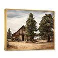 thumbnail image 2 of Designart tree pine framed wall art decor, Tree Pine framed wall Art, Pine Tree Rustic beauty , Green Large Traditional Gold framed wall art, 32x16 inches Gold Frame, 2 of 5