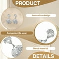 thumbnail image 3 of DESIGNICE 2Pcs Summer Earrings,Tough Texture Seashell Earrings,Alloy Material Earrings for Women,Earrings for Women Trendy for Seaside Vacation,Style4, 3 of 7