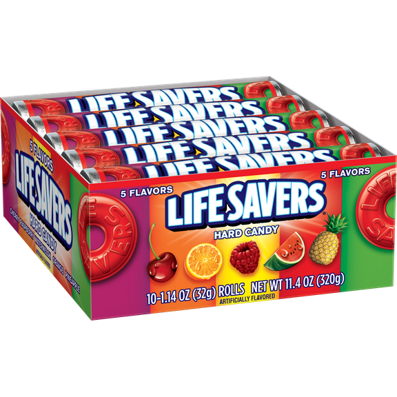 Life Savers 5 Flavors Hard Candy Roll, 1.14 Ounce (20 Single Packs)