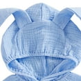 thumbnail image 4 of Hessimy Newborn Baby Girl Summer Outfit Bow Smocked Bubble Romper Doll Collar Plaid Bodysuit Fly Sleeve Jumpsuit Clothes(Sky Blue, 4 of 7