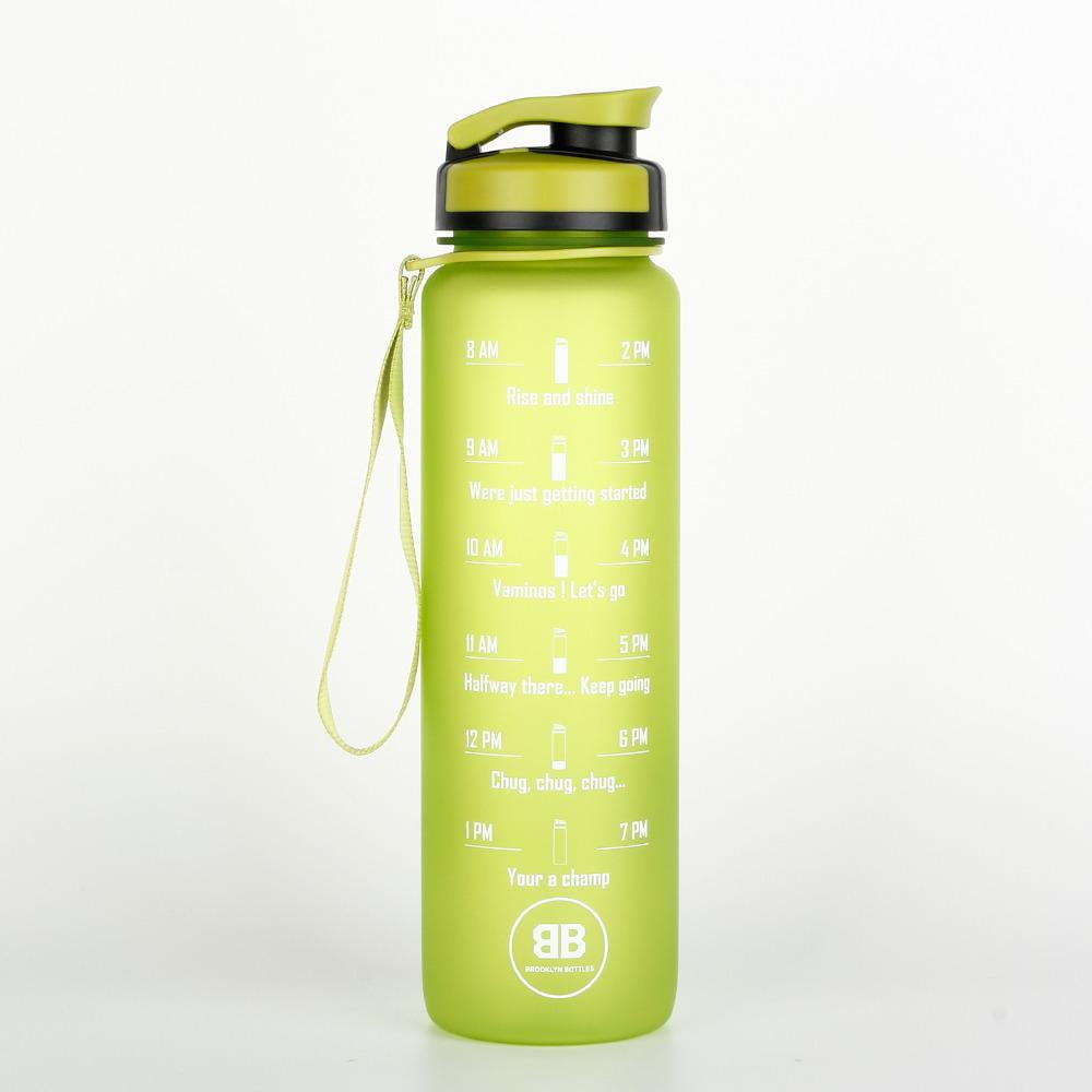 Easy Squeeze 1 Liter Sports Water Bottle W//Straw Built in Finger Grip /&