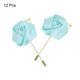 thumbnail image 3 of 12 Pcs Ramilletes de Rosa Unique Bargains para Hombres Ceremonia de Boda Aniversario Cena Formal Verde claro, 3 of 5