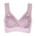 thumbnail image 1 of Floral Lace Bra,Thin Cup Bra,Front Cross Lace Bra,Full Cup Bra,Women Push Up Bralette,Wire Free Bra,Leisure Sports Bra,Female Seamless Underwear, 1 of 8