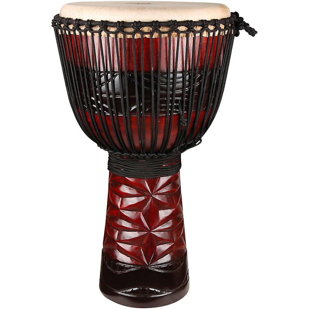 X8 Drums Red and Black Backpacker Djembe Drum 