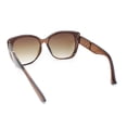 thumbnail image 4 of 90s Designer Oversize Cat Eye Fashion Chic Sunglasses All Brown, 4 of 4
