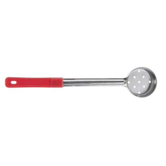 HUBERT Perforated Portion Control Server Stainless Steel with Red Plastic Handle 2 oz - 13"L