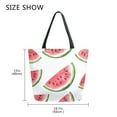 thumbnail image 5 of FORMRS Womens Canvas Tote Bag with Zipper Inner Pocket Shoulder Handbag, White Watermelon, 5 of 7