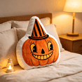 thumbnail image 5 of Halloween Pillow Pumpkin Ghost Shaped Throw Pillow, 11.81in Halloween Decorative Pillows, Pumpkin Pillows, Happy Halloween Decorations for Sofa Bed Couch Stuffed Gothic Party Outdoor Home Decorations, 5 of 11