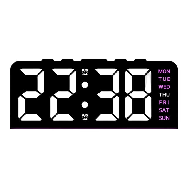 Tong Big Digital Clock With Large Display And Easy Read LED For Home Bedroom Timer Wall Timepiece