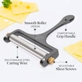 thumbnail image 2 of Zulay Kitchen Trancheuse à Fromage en Fil d'Acier Inoxydable - Coupe-Fromage à Main Réglable avec 2 Fils Supplémentaires - Rasoir à Fromage Premium pour Mozzarella Cheddar Gruyere - Coupe-Fromage avec Fil (Gunmetal), 2 of 5