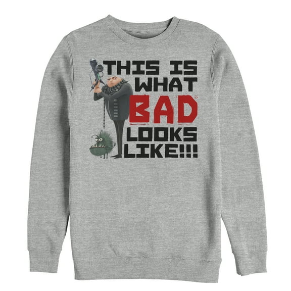 Men's Despicable Me Gru Bad Sweatshirt Athletic Heather Small