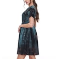 thumbnail image 2 of Bingfone Robe à Manches Courtes Imprimé Élan Forêt Mystique pour Femmes, Robe Décontractée Confortable, Robe d'Été Élégante avec Ajustement Extensible pour Usage Quotidien, 2 of 6