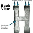 thumbnail image 4 of Huge 20" Metal Letter "H" Wall Decor, Silver with Rusted Edges, Galvanized Wall Mountable Decoration for Country, Mid-Century, or Farmhouse Themed Room or Event, 4 of 6