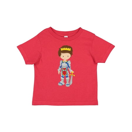 

Inktastic Prince King Knight Crown Sword Brown Hair Gift Toddler Boy Girl T-Shirt