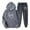Dark Grey, variant on BLOCLOALO 2 Piece Lounge Set Long Sleeve Pullover Hoodie Sweatshirts Women's Outfits Casual Long Sleeve Pullover Hooded Sets Jogger Sets Graphic Hoodies Trendy Lounge Sets for Women Beige L