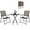 Brown, variant on 3 Pieces Patio Bistro Set Outdoor Folding Bistro Furniture Sets with Coffee Table Chairs for Lawn Backyard Balcony Poolside