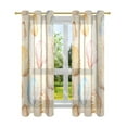 thumbnail image 7 of Yayeee Window Curtains Set of 2 for Living Room Light Filtering 63"x42", Watercolor Seashell, 7 of 7