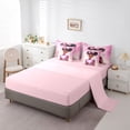 thumbnail image 5 of Castle Fairy Sweet Black Girl Queen Bedding 7pcs,Dreamy Glowing Heart Bedding Comforter Set Queen,Pink,Pink Reversible, 5 of 7