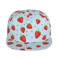 thumbnail image 2 of Fotbe Strawberry Flat Bill Visor Cap Classic Snapback Hat Polyester Foam Trucker Hat Trucker Cap Adjustable Baseball Cap, 2 of 9