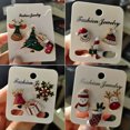 thumbnail image 3 of EOEMY Christmas 3Pcs/Set Tree Santa Claus Cartoon Elk Brooch Pin Collar Badge Jewelry-Christmas Snowman & Elk, 3 of 7