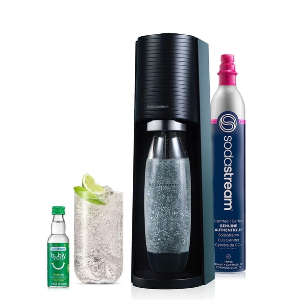 SodaStream 1103044010 Art - Paquete de agua con gas (Misty Blue) para hacer refrescos, grande, negro