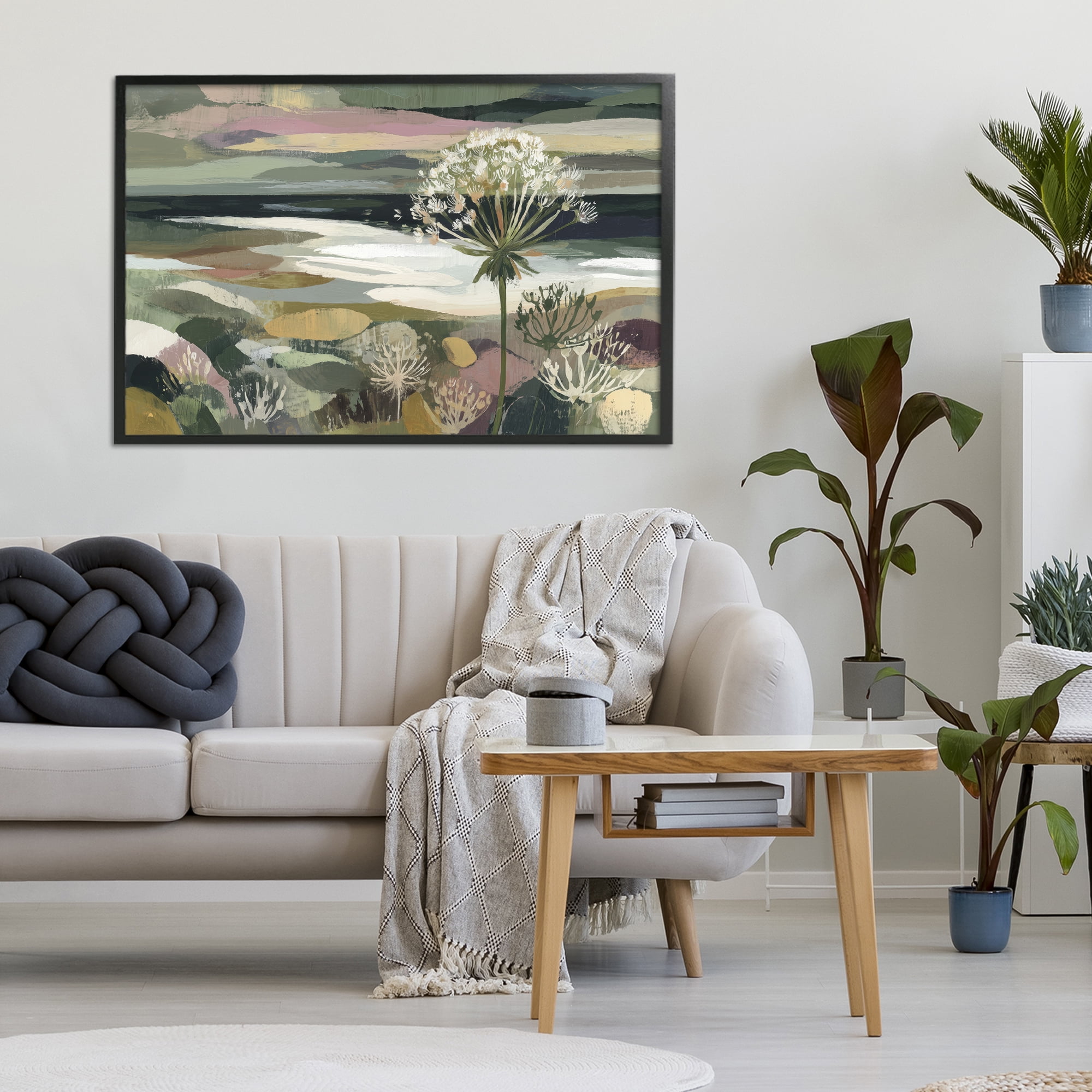 Stupell Industries Dandelion in Misty Meadow Black Framed Giclee Art, design by Chromatic Storm Studio