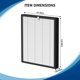 thumbnail image 5 of Filtros True HEPA de repuesto ProHEPA 9000 para purificador de aire VEVA, 5 of 7