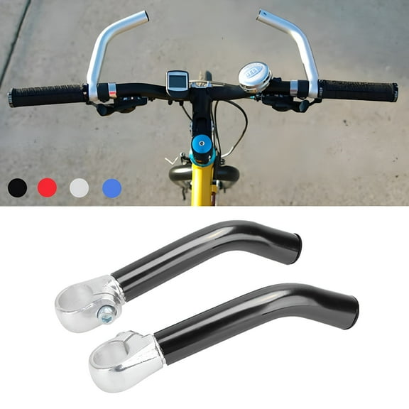 MELIVO 1 Pair of Aluminum Alloy Handlebar Extension Bars for Mountain Bike, Handlebar Ends, 22.2mm, Black