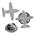 thumbnail image 1 of 2Pcs Shirt Brooch Buttons Blouse Pins Safety Invisible Buttons Airplane Shape Anti Exposure Fixed Brooch Pins, 1 of 7