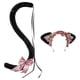 thumbnail image 2 of Diadema y Cola con Orejas de Gato Accesorios para Disfraces de Cosplay para Niños y Adultos Negro Rosa, 2 of 7