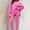 Pink, variant on Xdegoge Womens 2 Piece Lounge Sets Oversized Crewneck Long Sleeve Drop Shoulder Tunic Sweatshirt and High Waisted Leggings Casual Fall Workout Tracksuit