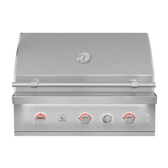 Summerset QST36-LP 36 in. Liquid Propane Quest Grill with 3 Burner, Rear Burner & 2 Piece WarmiNatural Gas Rack