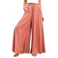 thumbnail image 1 of Pantalones Casuales para Mujer, con Cintura Elástica y Pierna , con Bolsillos. Naranja Rojo L, 1 of 9