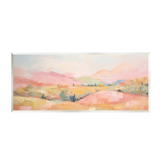 Stupell Industries Abstract Tranquility Hills Landscape Painting Unframed Art Print Wall Art, 17 x 7