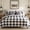 Black, variant on Levtex Home - Camden Duvet Cover Set - Full/Queen Duvet Cover + Two Standard Pillowcases - Buffalo Check in Grey and Cream - Duvet Cover Size (90 x 94 in.) and Pillowcase Size (36 x 20 in. )