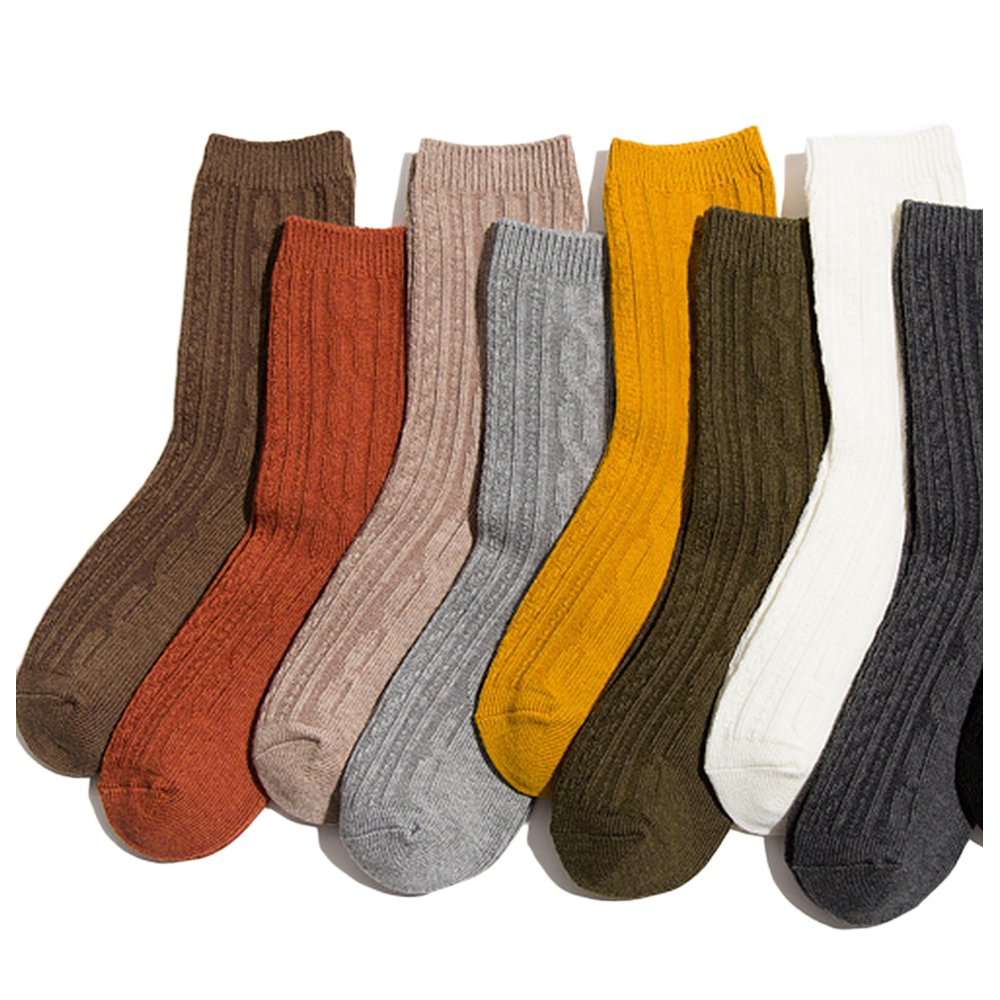 Lian LifeStyle Lian LifeStyle Women's 6 Pairs Combed Cotton Crew