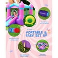thumbnail image 5 of Inflatable Bounce House for Kids, Princess Bounce Castle, Little Girls Bouncy Jumper with Blower, Indoor/Outdoor Pink Bouncer House with Double Sewn Beams, 5 of 7