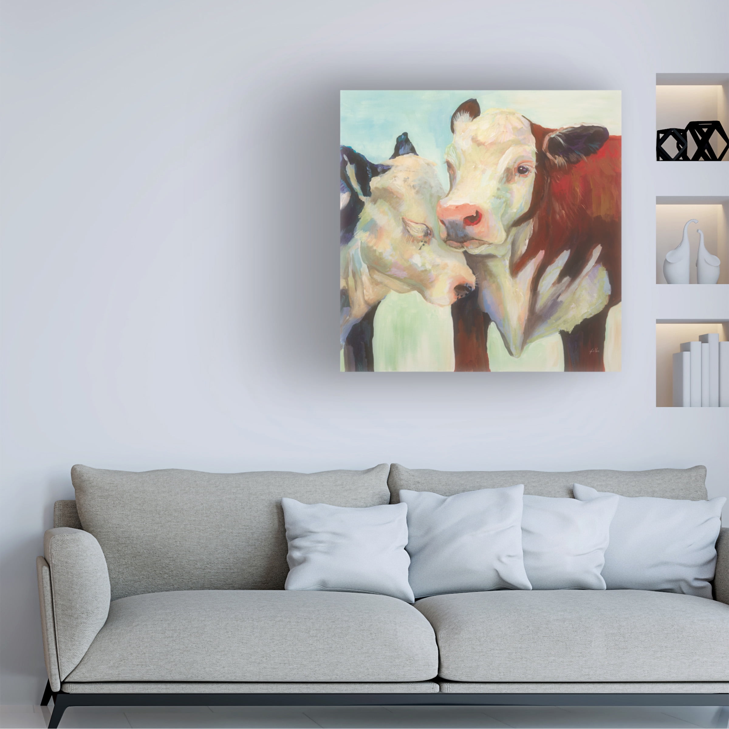 Trademark Fine Art 'In Love Hereford' Canvas Art by Jeanette Vertentes