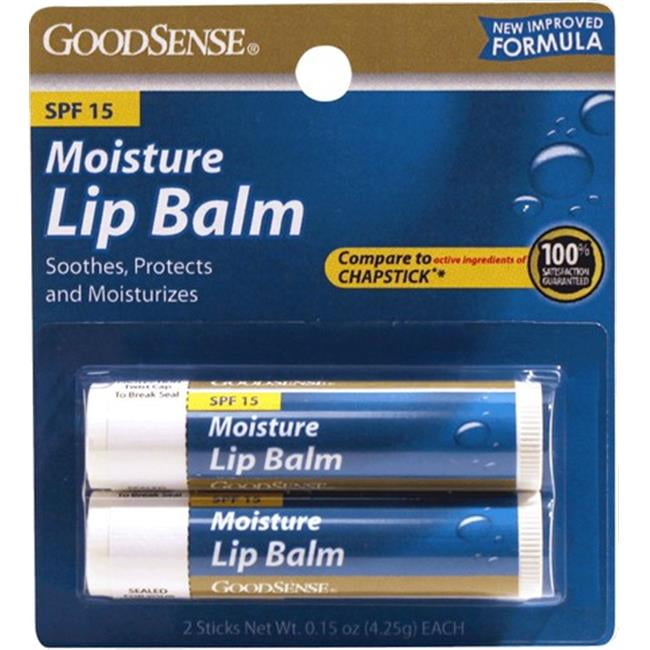 Good Sense Lip Balm Moisturizer with SPF15 Twin Pack, 13.3 oz Case of 48