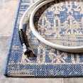 thumbnail image 5 of SAFAVIEH Courtyard Tangier Faded Aztec Indoor/Outdoor Area Rug, 6'7" x 9'6", Beige/Blue, 5 of 11