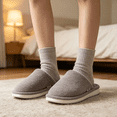 thumbnail image 7 of IEMIEMIEM Men's Slippers Plush Warm Feet Thick-soled Fuzzy Non-slip Home Indoor Soft Sole For Fall Winter Shoes 10 wide, 7 of 7