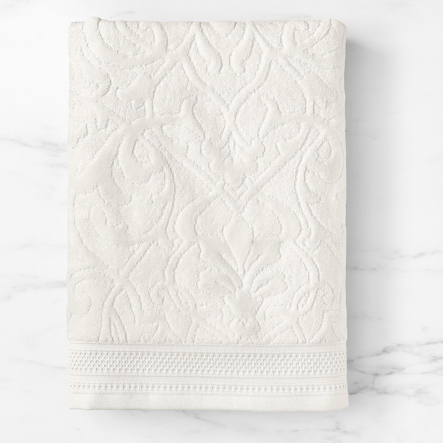 Martha Stewart Sculpted Bath Towels, Set of 2 (Cream)