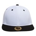 thumbnail image 2 of Gorra de béisbol TOP HEADWEAR Snapback plana de algodón Blanco Negro, 2 of 2