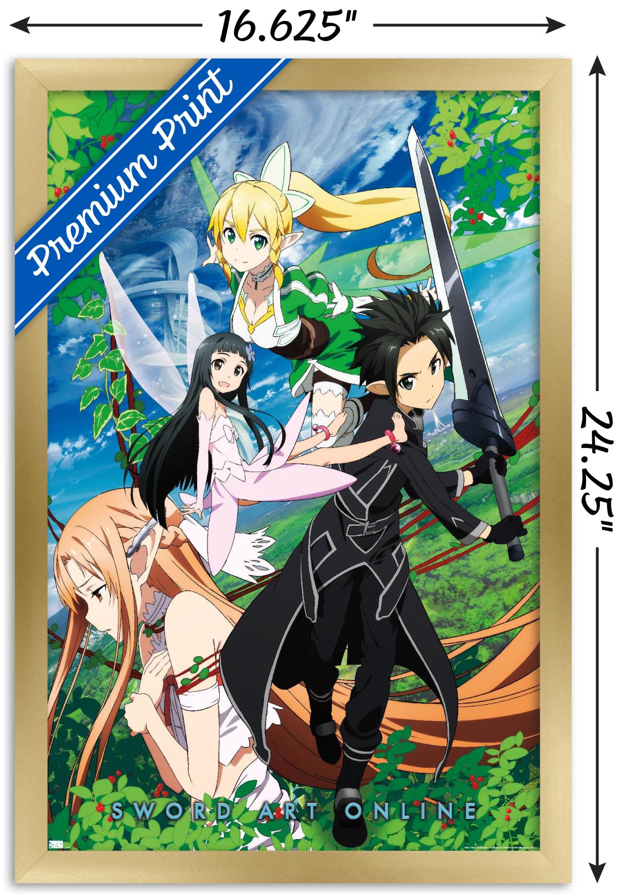 Sword Art Online - Key Art 3 Wall Poster, 14.725" x 22.375" Framed
