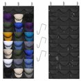 thumbnail image 2 of 24 Pockets Hat Organizer Over The Door Baseball Hat Rack Cap Holder Hanger for Closet Storage to Protect and Display, 2 of 5